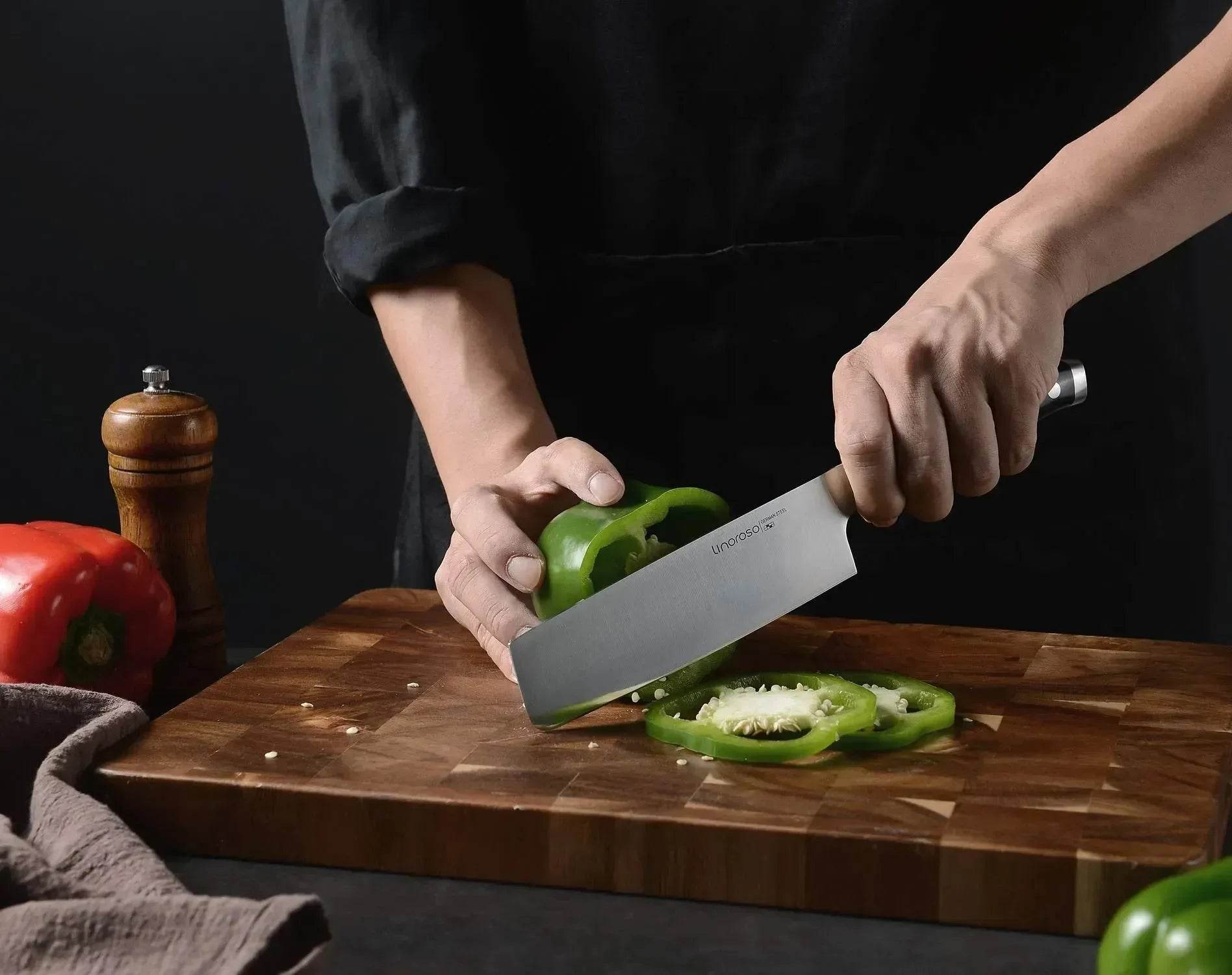 linoroso Paring Knife 3.5 inch Small Kitchen Knife with Elegant Gift Box, Sharp Forged German Carbon Stainless Steel Fruit Knife, Full Tang, Ergonomic Handle-Classic Series - Linoroso 