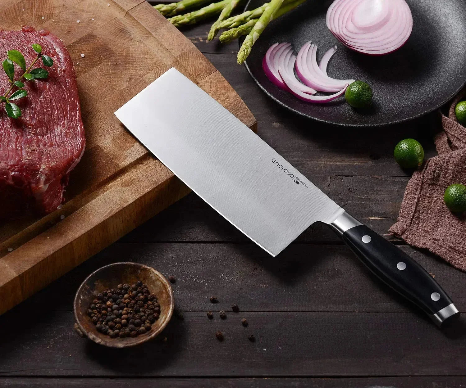 linoroso Paring Knife 3.5 inch Small Kitchen Knife with Elegant Gift Box, Sharp Forged German Carbon Stainless Steel Fruit Knife, Full Tang, Ergonomic Handle-Classic Series - Linoroso 