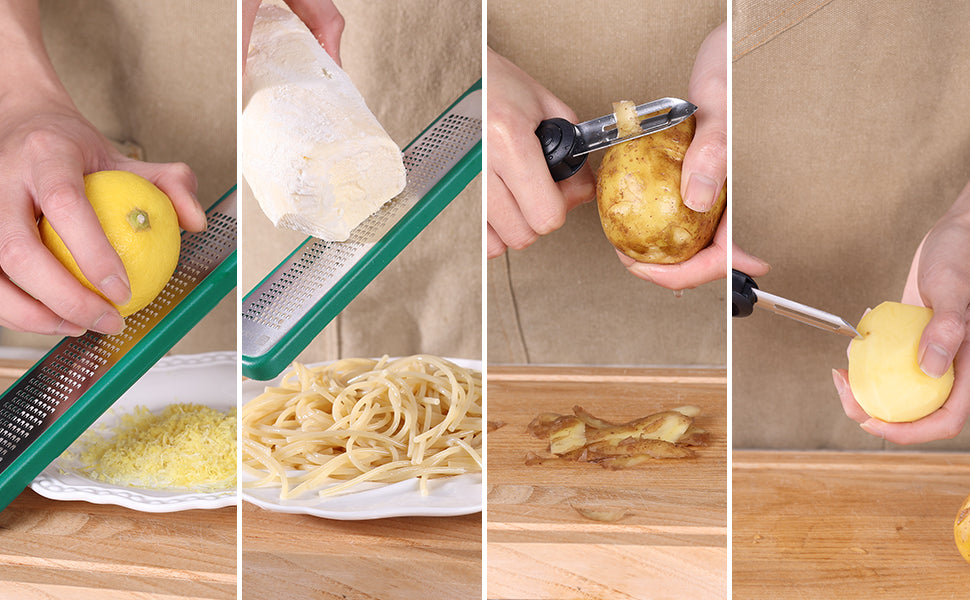 linoroso Lemon Zester & Peeler 2 in 1, Multifunction Kitchen Tool