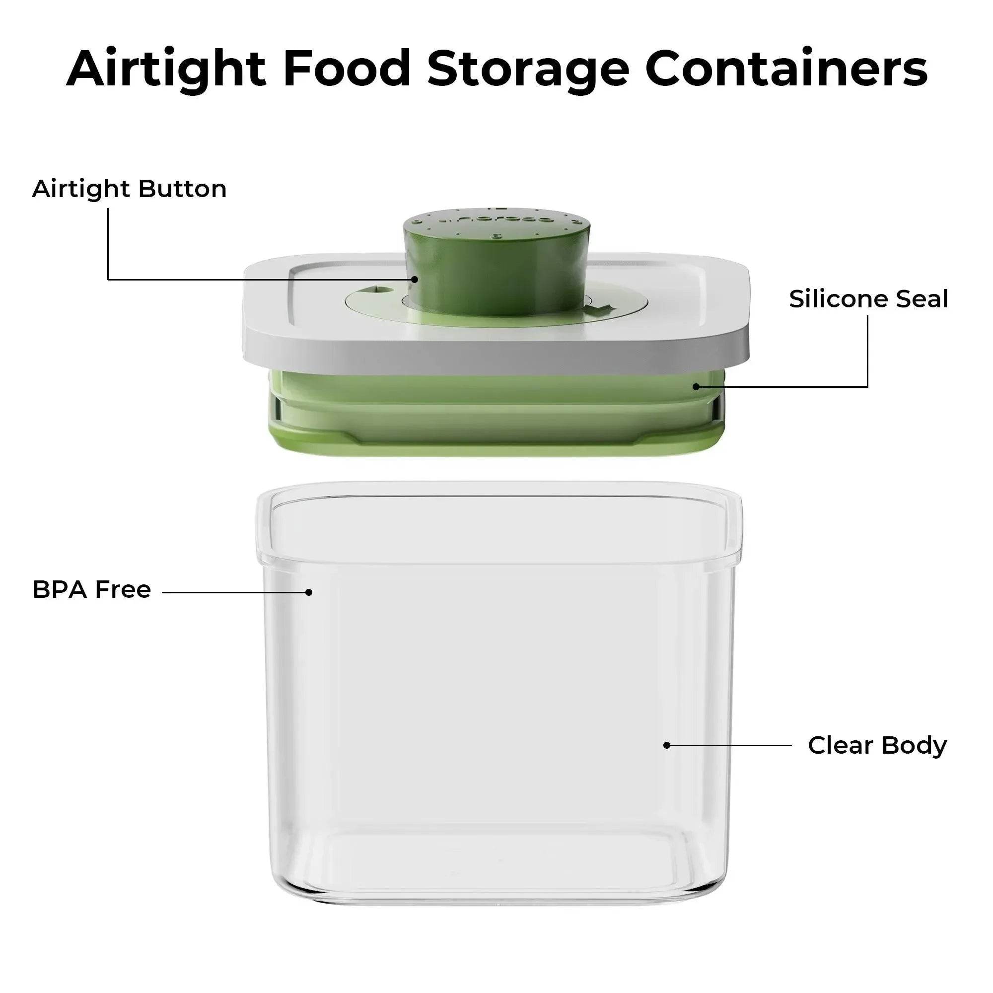 linoroso Food Storage Containers with Date Recording Lids-4 Pieces Set