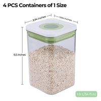 linoroso Food Storage Containers with Date Recording Lids-5 Pieces Set - Linoroso 