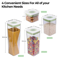 linoroso Food Storage Containers with Date Recording Lids-5 Pieces Set - Linoroso 