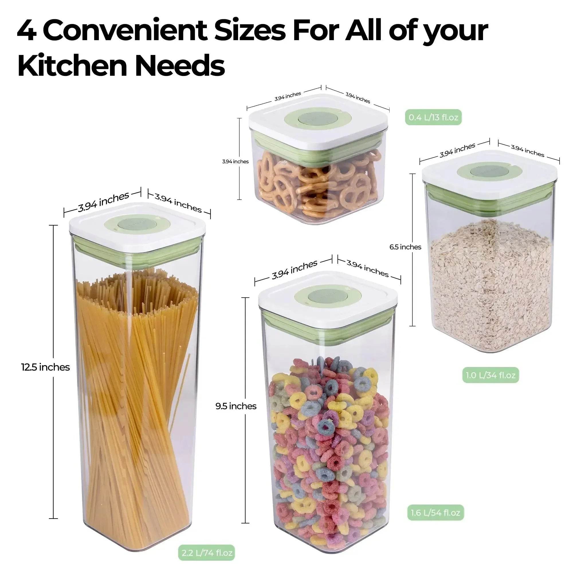 linoroso Food Storage Containers with Date Recording Lids-5 Pieces Set - Linoroso 