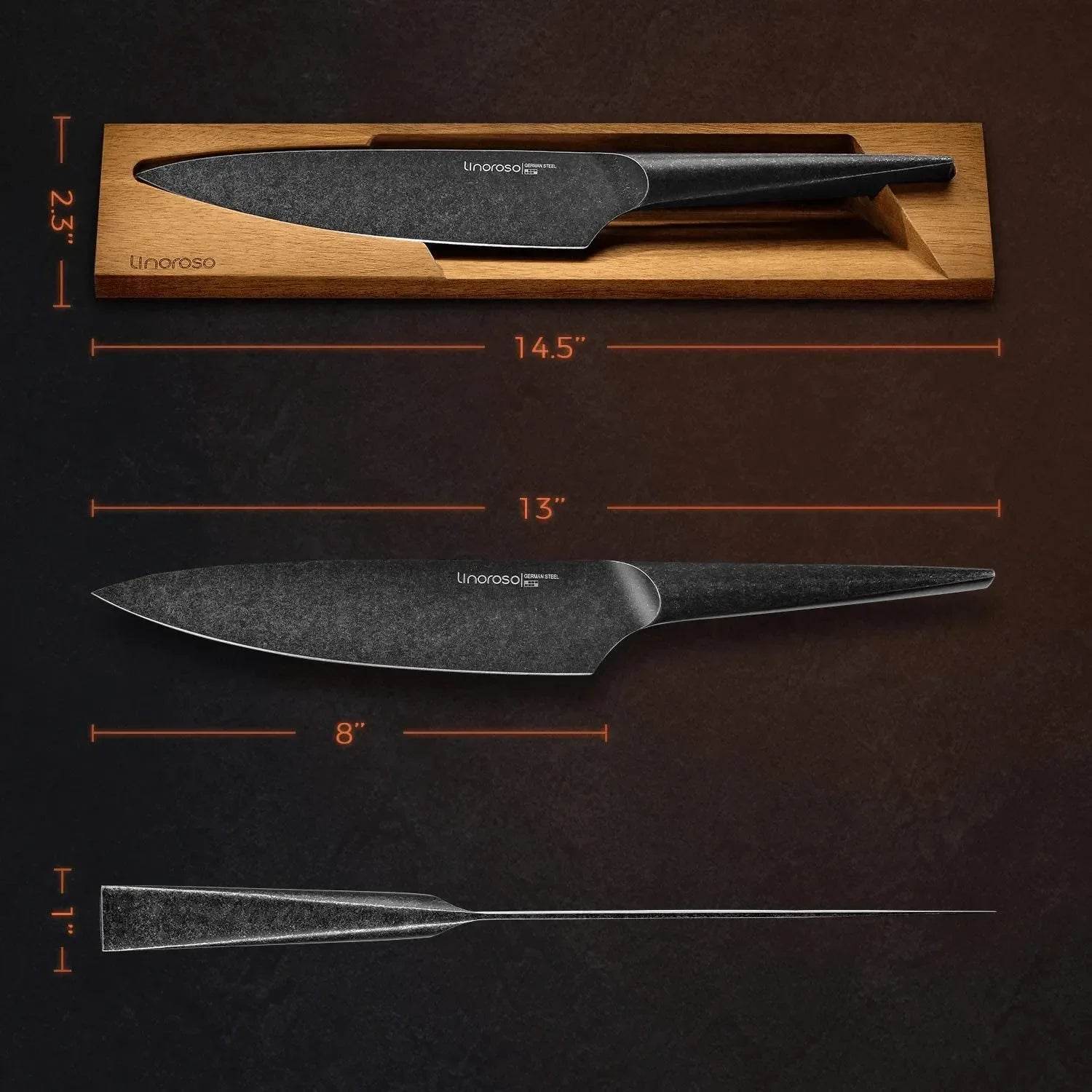 Linoroso 8 inch Chef Knife - METEORITE Series - Linoroso 
