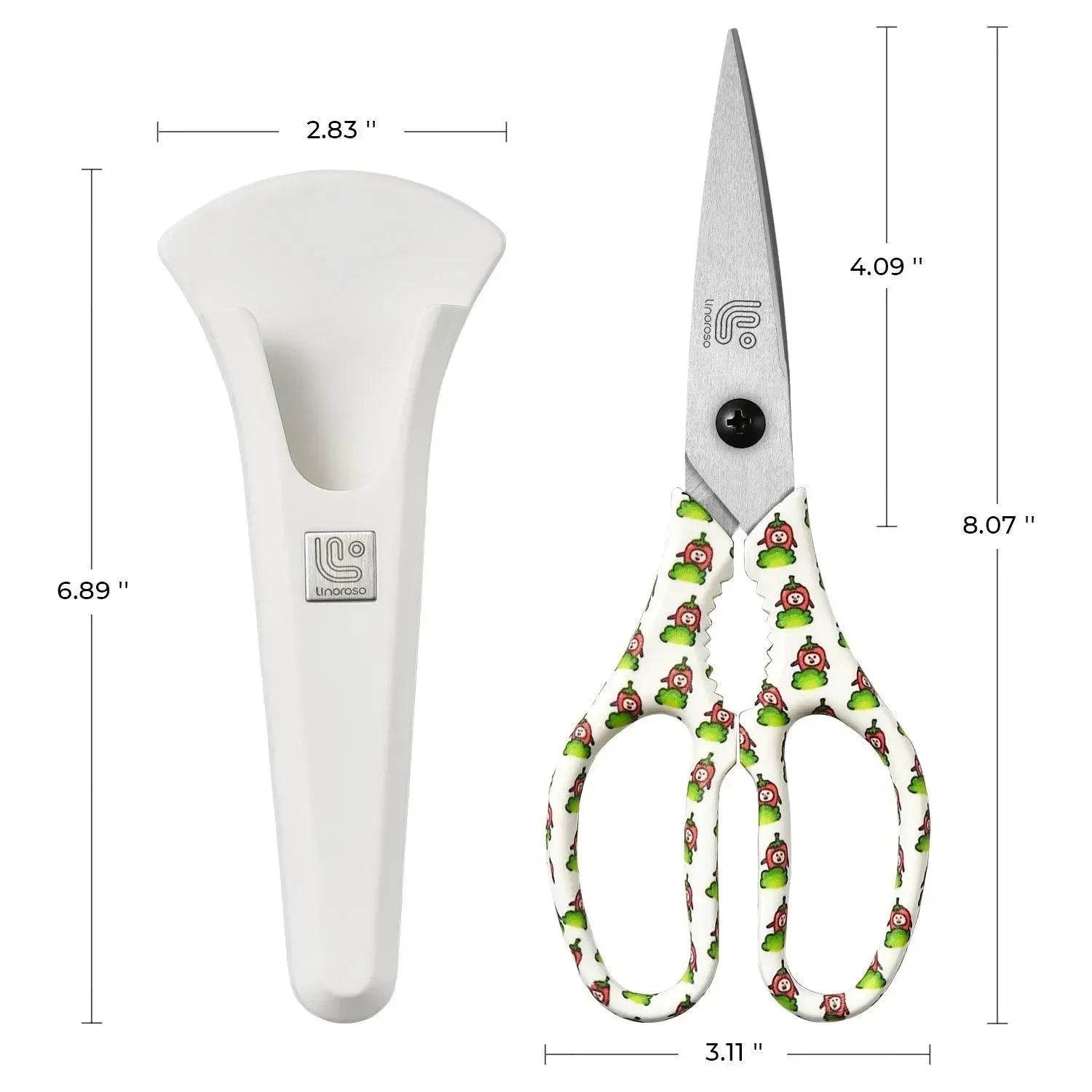 Linoroso Kitchen Scissors(Graphic,Chili)