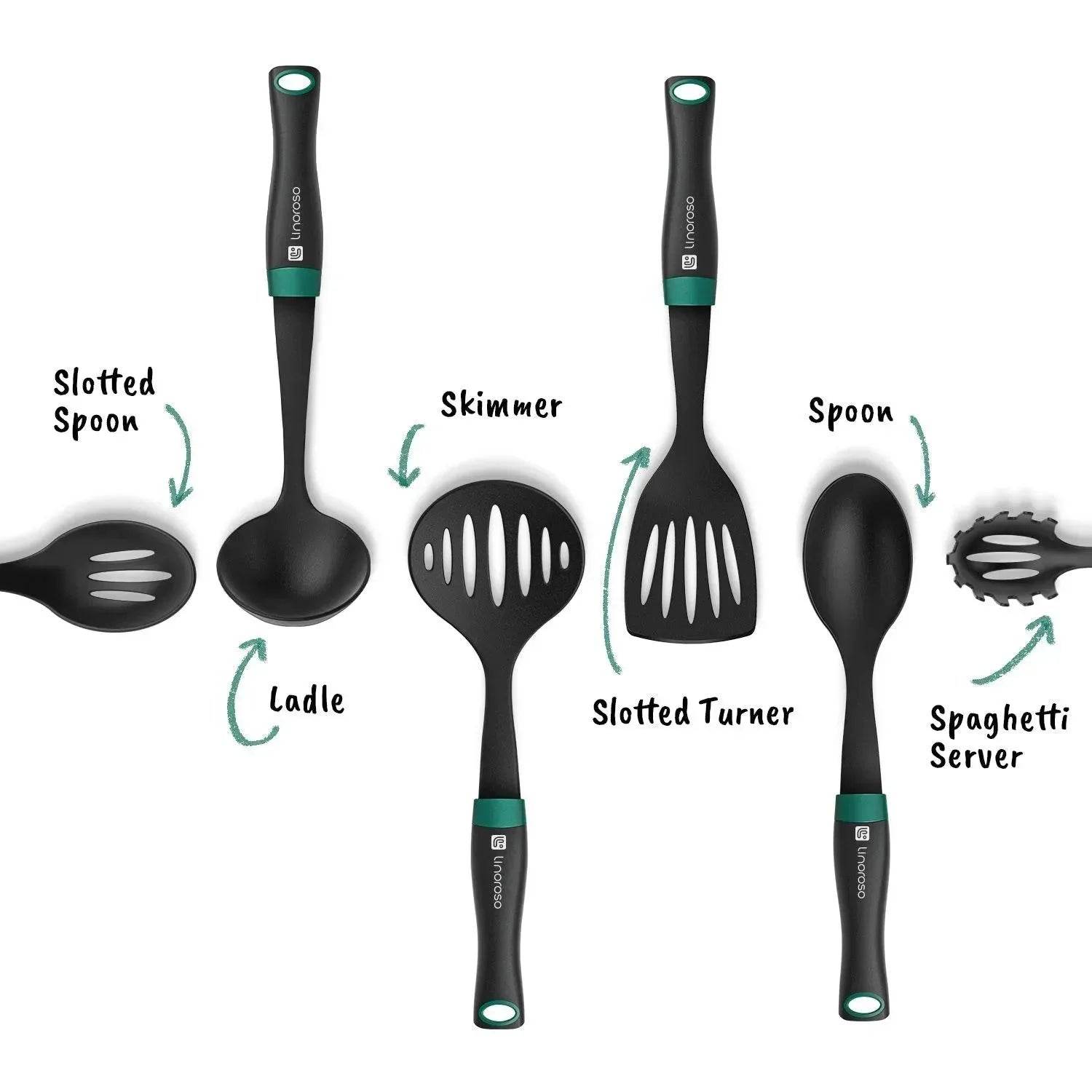 Linoroso Nylon Cooking Utensils Set - Linoroso 