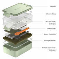 Linoroso Bento Box-Pale Mint - Linoroso 